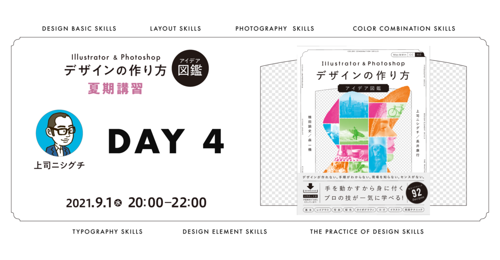 Illustrator Photoshopデザインの作り方アイデア図鑑 夏期講習 Day 4 上司ニシグチ It勉強会ならtech Play テックプレイ